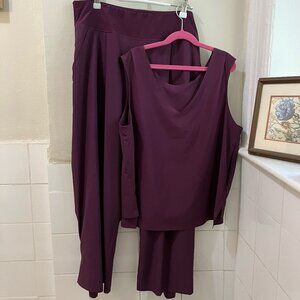 Title Nine 2pc Round Trip travel outfit - L - Elderberry